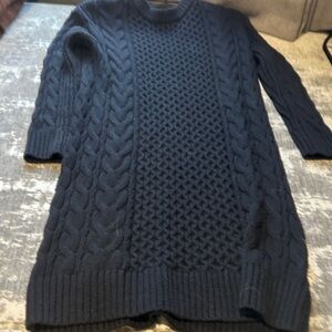 Men's Navy Cable Knit Sweater